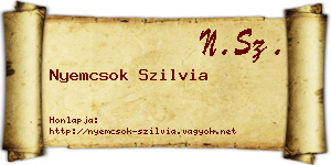 Nyemcsok Szilvia névjegykártya